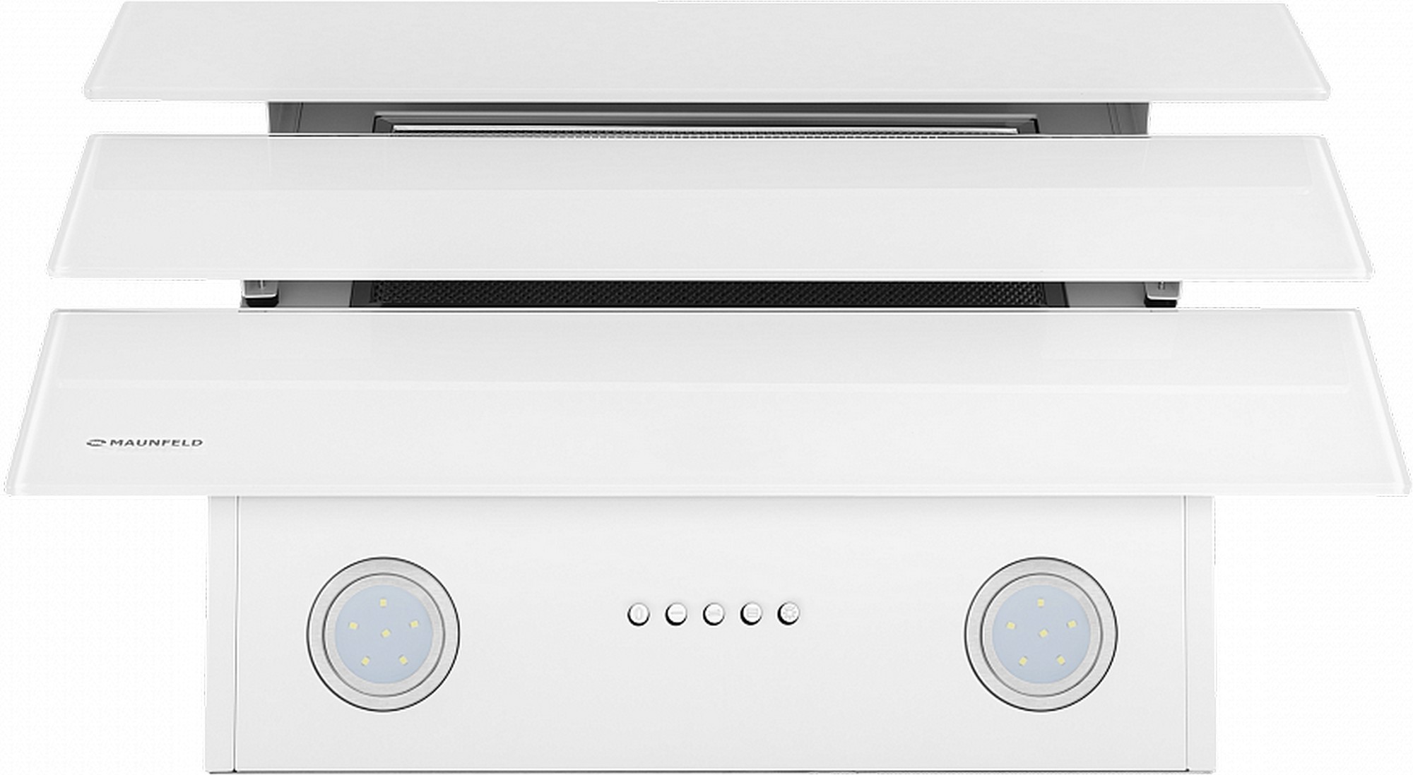 Вытяжка Maunfeld CASCADA PUSH 50 Glass White — фото 4