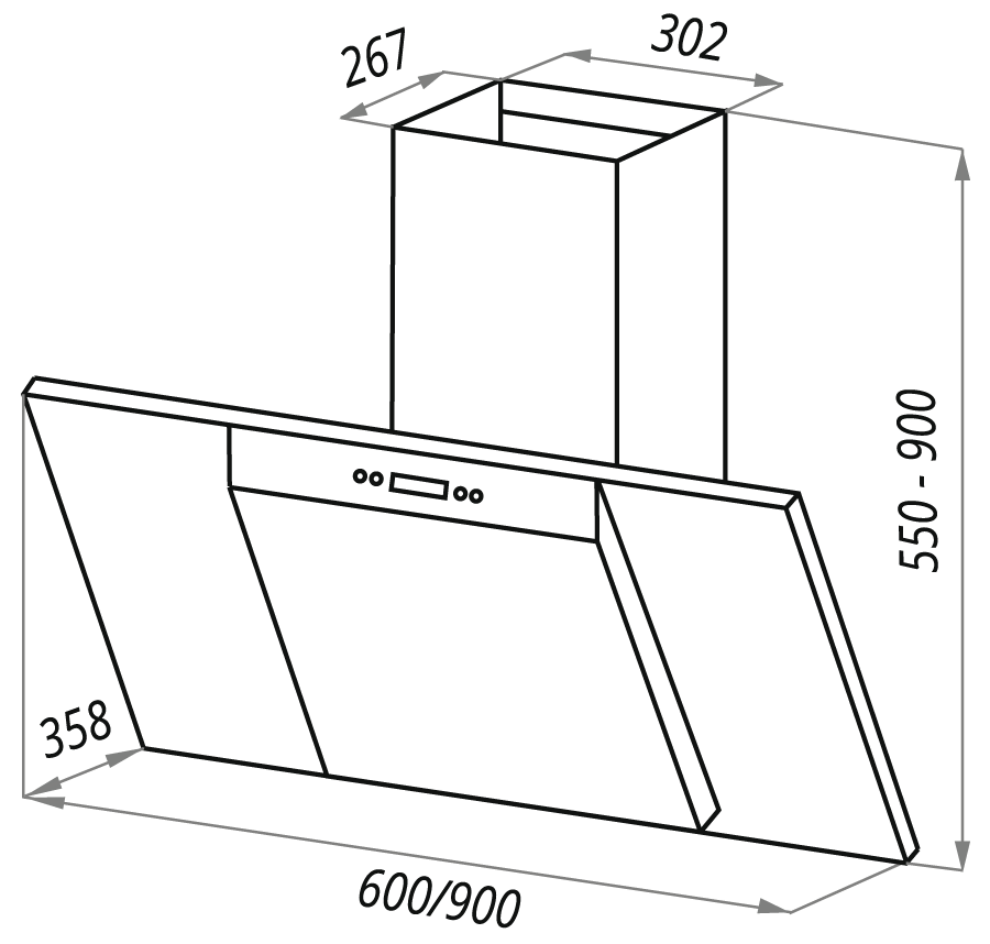 Вытяжка Maunfeld GLORIA 60 INOX GLASS B — фото 15