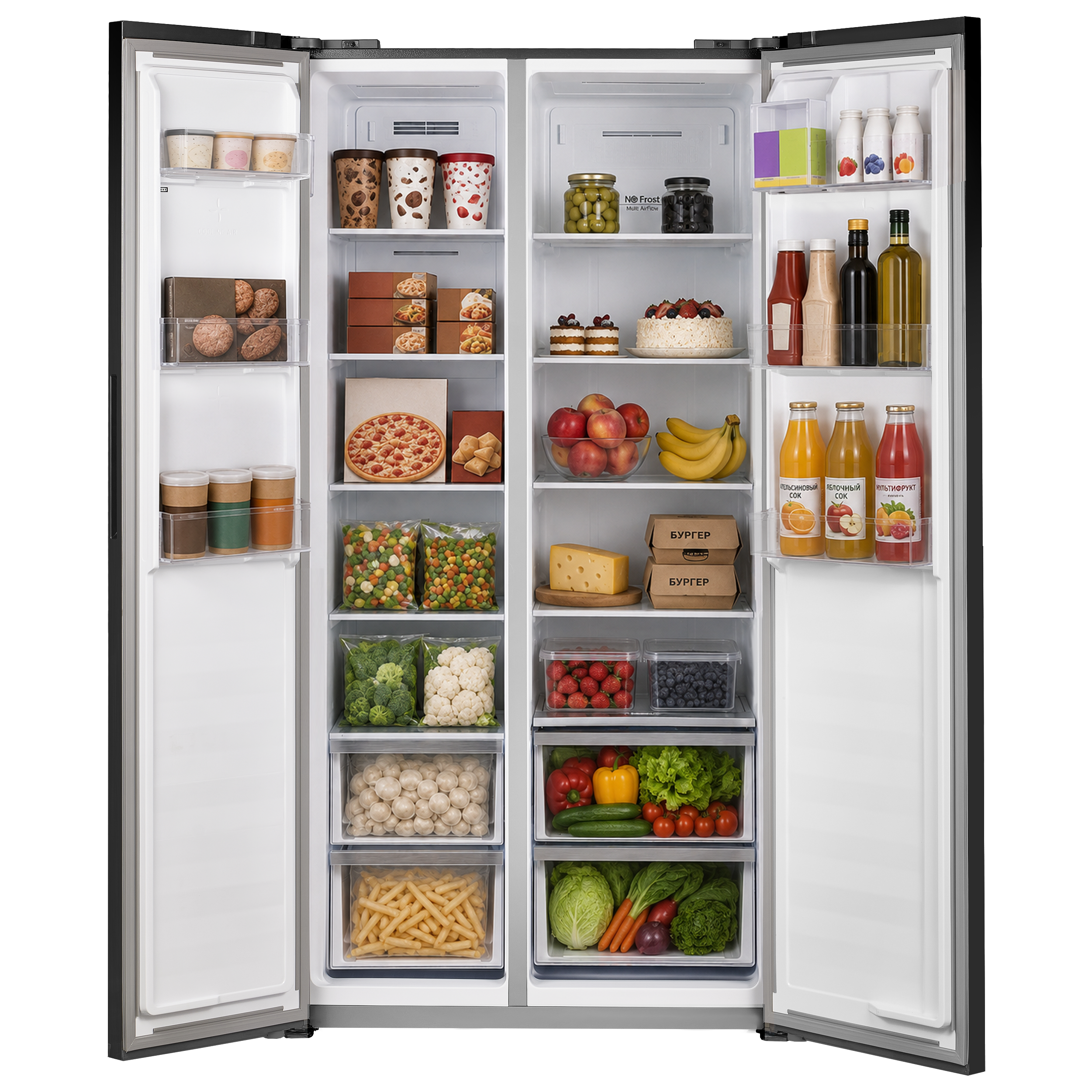 Холодильник Maunfeld MFF191NFBG Matt Inverter — фото 3