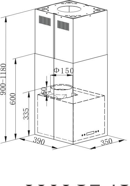 Maunfeld lee light isla 35 нержавеющая сталь вытяжка короб