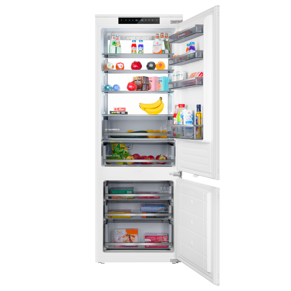Холодильник-морозильник встраиваемый MAUNFELD MBF19369NFWGR LUX - фото1