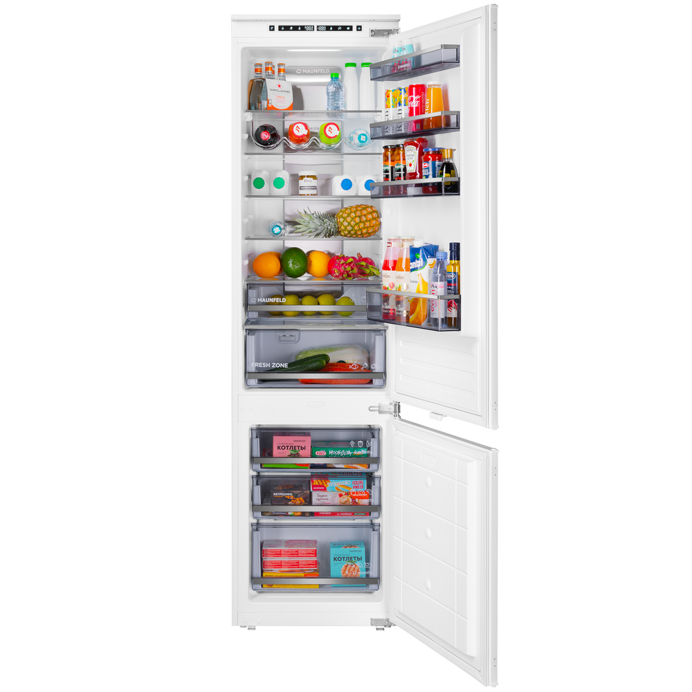 Холодильник-морозильник встраиваемый MAUNFELD MBF193NFWGR - фото1