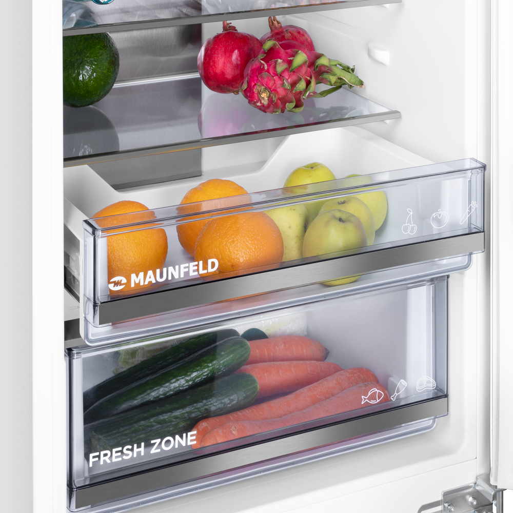 Холодильник-морозильник встраиваемый MAUNFELD MBF193NFWGR - фото9