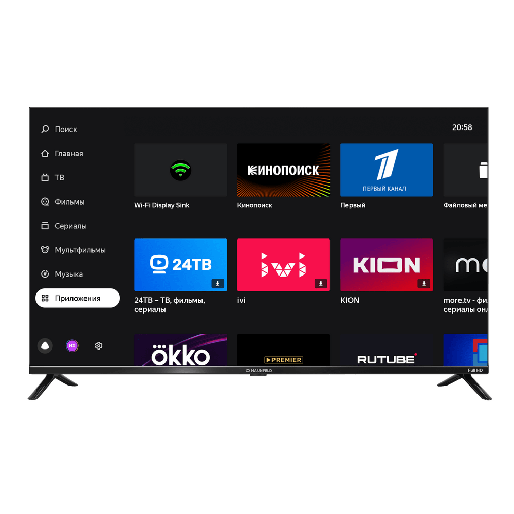 43" Телевизор MAUNFELD MLT43FSX02, Full HD, Яндекс TV - фото2