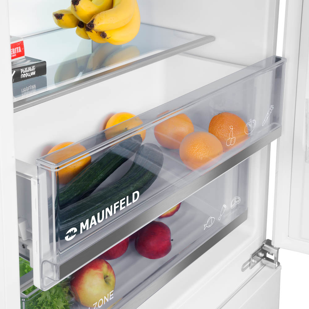 Холодильник-морозильник встраиваемый MAUNFELD MBF19369NFWGR LUX - фото8