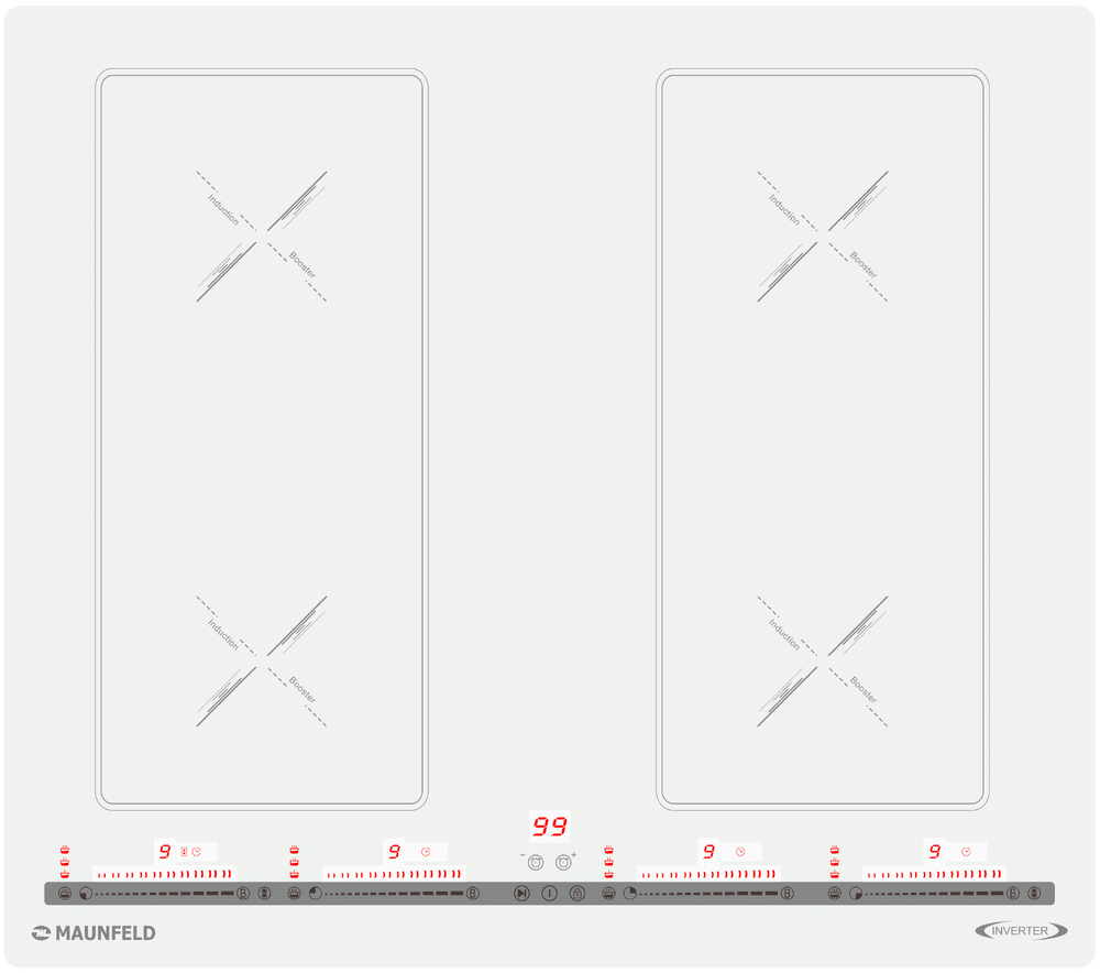 Индукционная варочная панель MAUNFELD CVI594SB2A Inverter - фото2