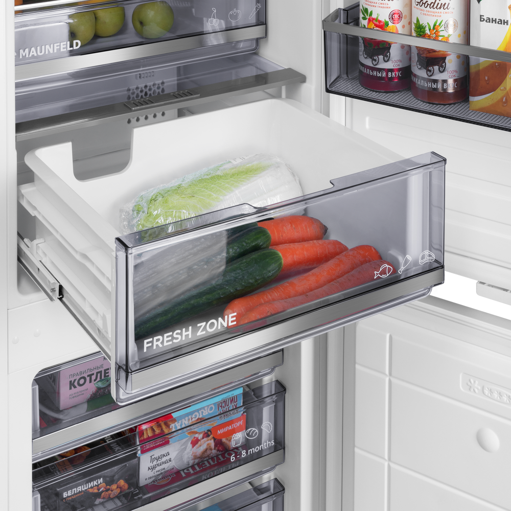 Холодильник-морозильник встраиваемый MAUNFELD MBF193NFWGR - фото8