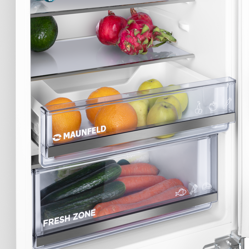 Холодильник-морозильник встраиваемый MAUNFELD MBF193NFFWGR - фото10